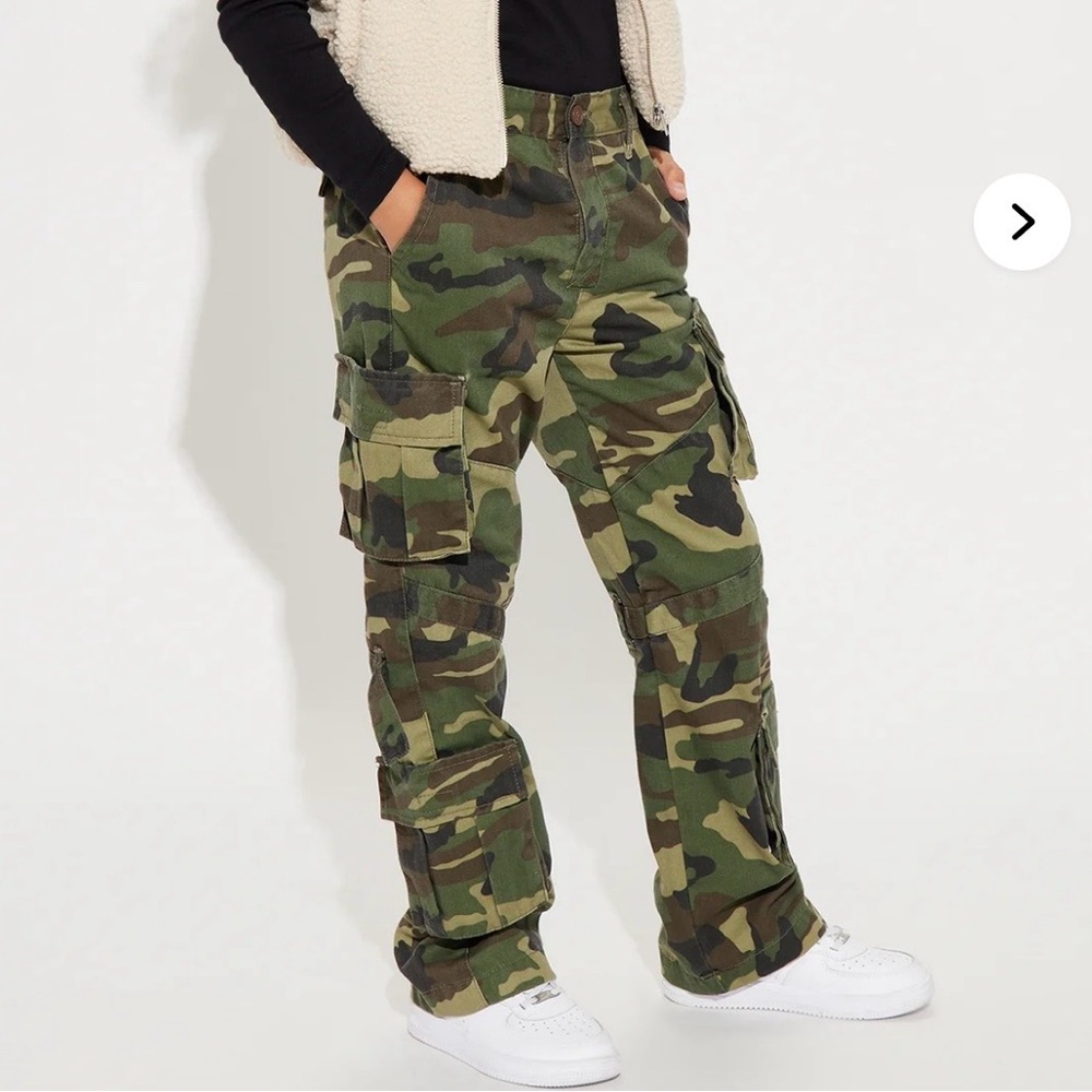 Fashion Nova Kids Camouflage Cargo Pants Girls‎ Sz 7/8~NWOT